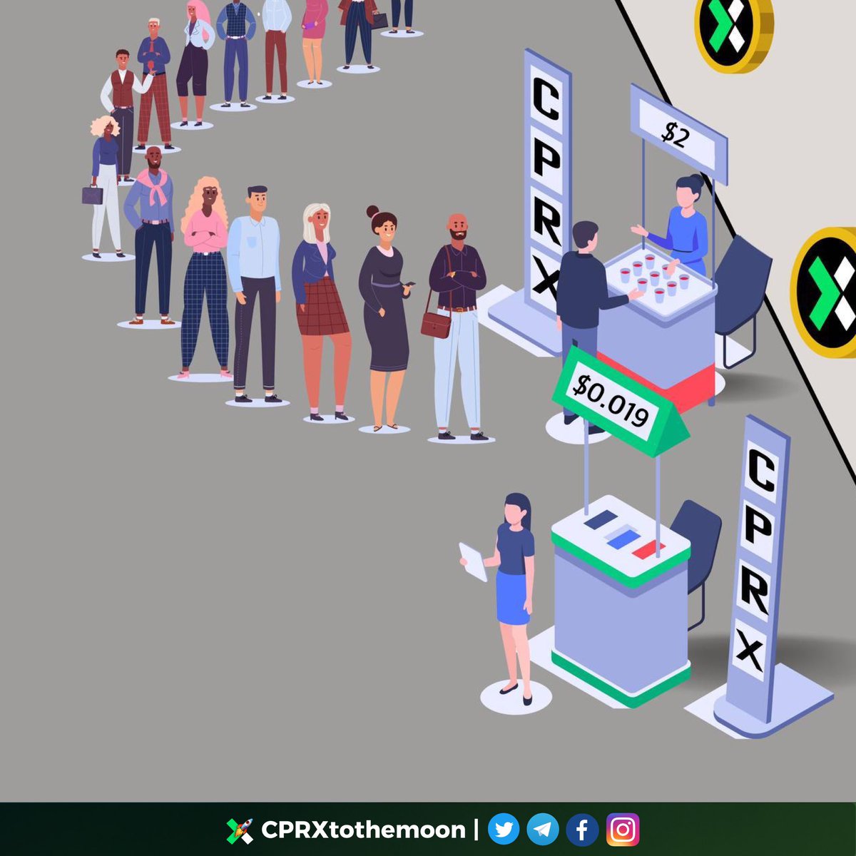 Nobody is buying $CPRX at todays price that is prepared to hold for at least 4 months will LOSE money. It’s all upside from here.

Oh believe me, there is some really cool things coming to #CPRX that will make this the token to have. Also, new listings are the primary focus.🔥