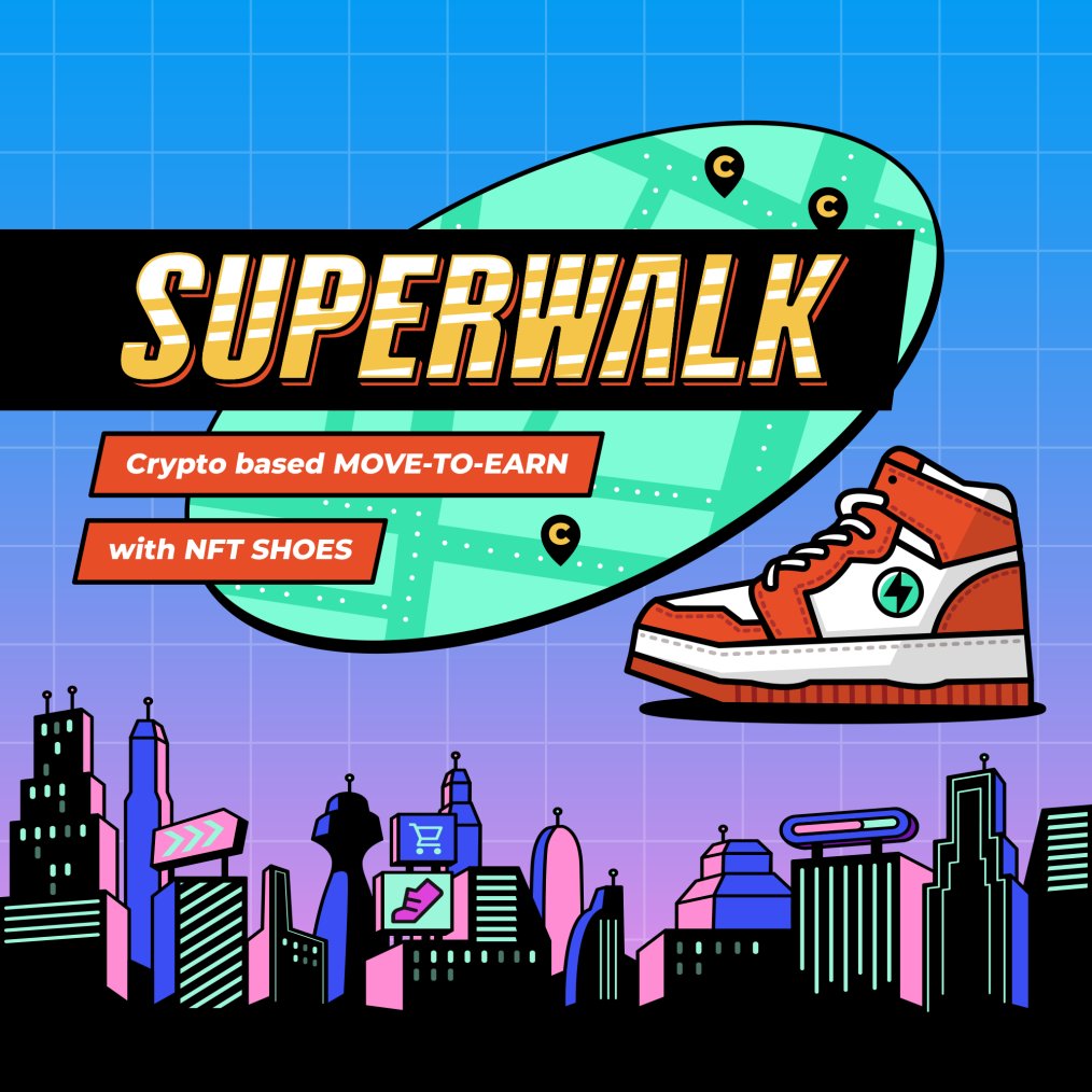 @SuperWalk_ is a #Web3 lifestyle application by walking and running with reward-based Move-To-Earn ( #M2E ) protocol on Klaytn Network!