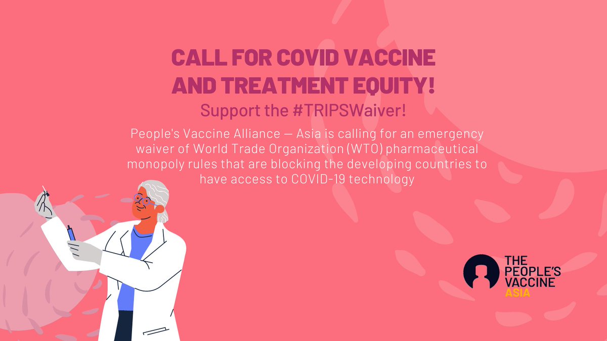 The refusal to support a #TRIPSWaiver for COVID vaccines, tests & treatments is costing lives of billions of people in developing countries and can result in more variants that may prolong the pandemic. @NOIweala @lagberie #EndCOVIDMonopolies