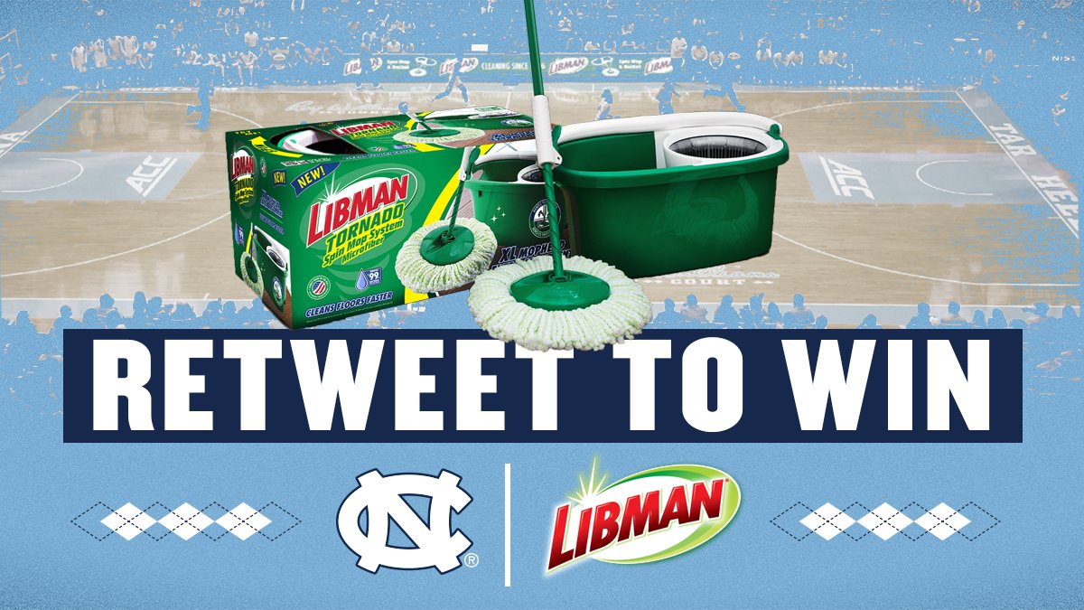 🚨 ɢɪᴠᴇᴀᴡᴀʏ ᴀʟᴇʀᴛ 🚨

Our hardwood floor is in the off-season but unfortunately there is no off season for your home floor. RT for a chance to win this <a href="/LibmanCompany/">Libman Company</a> Tornado Mop!

🧹» libman.com/products/torna…

#GoHeels