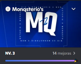 Llegamos al nivel 3 en el nuevo discord, muchas gracias a todos, los amo! 🔄❤️discord.gg/monqsterio