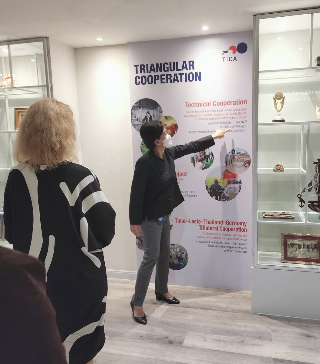 Unfpa_Thailand's tweet image. A great meeting of Khun Ureerat Chareontoh, DG of TICA, with @AsaTorkelsson, Country Director UNFPA Thailand. A fruitful discussion on future #SouthSouthTriangularCooperation capitalising from previous excellent corporations esp. on sharing safe motherhood expertise from TH🇹🇭🤝👏