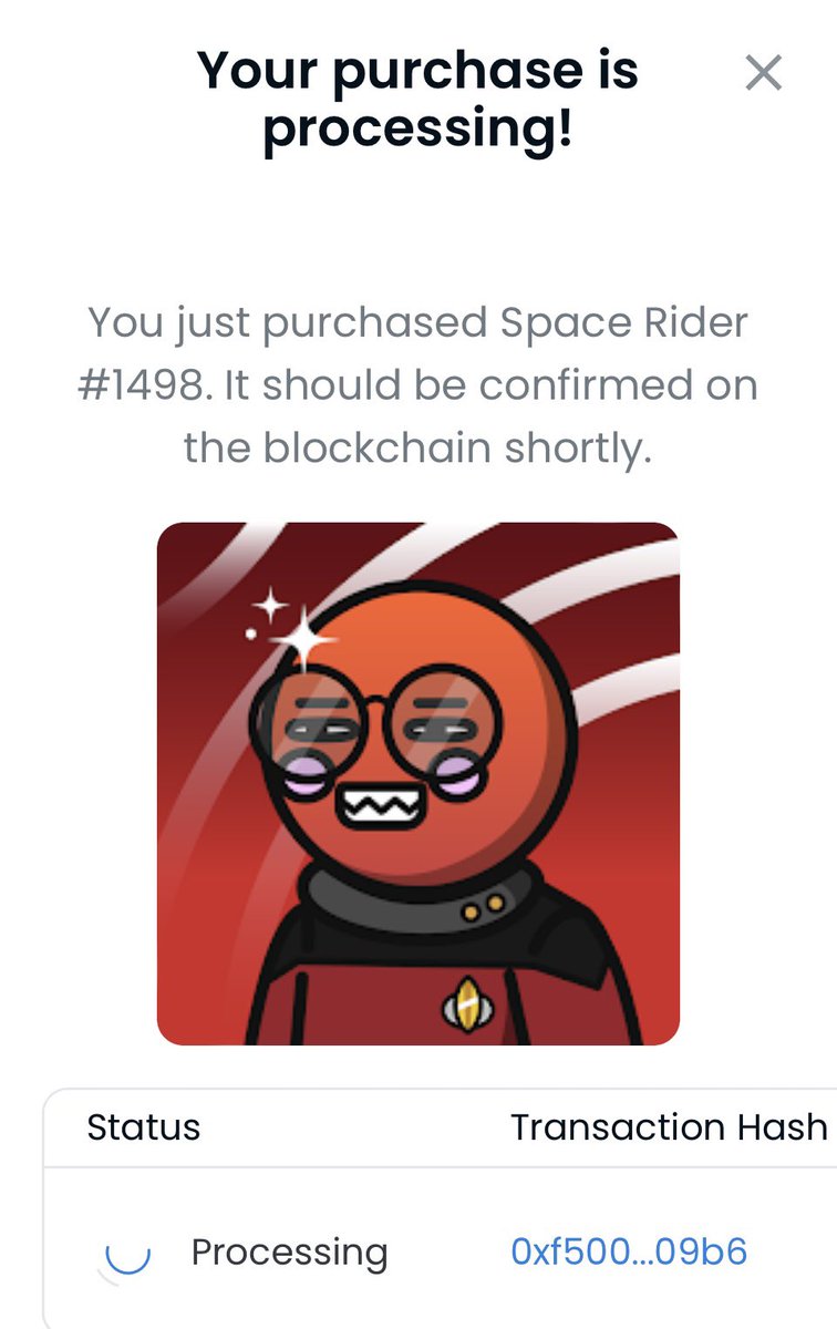 Officially a Space Rider 🚀 <a href="/SpaceRiders_NFT/">Space Riders</a> 

I’ll let the power of this community speak for itself 👀