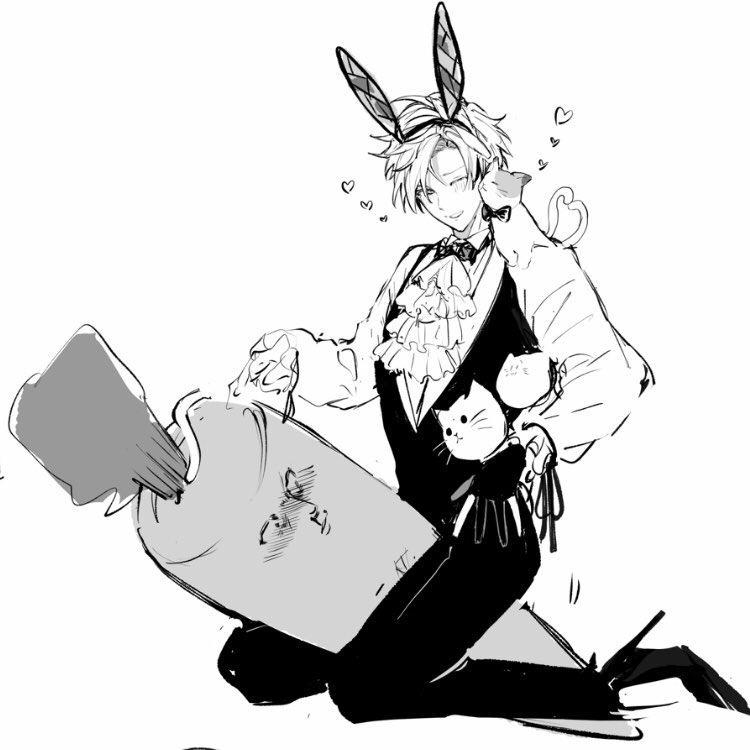 ur4se's tweet photo. ⚠️だいぶ前に描いてそのままだった八"ニー❹🐰🍾🥂🥕🐱 https://t.co/2Wv4lvZktT