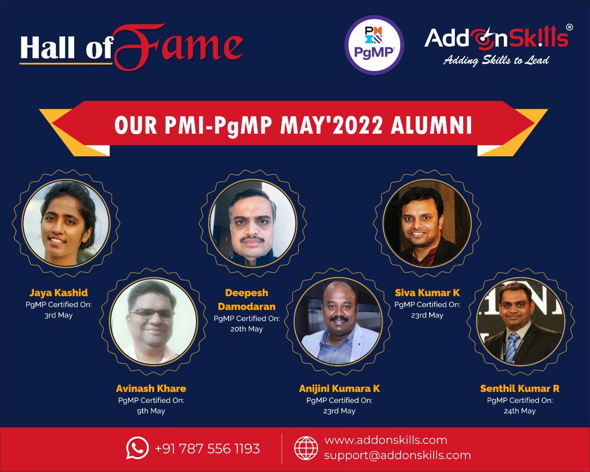 addonskills's tweet image. Congratulations to all for earning the #PgMP global credential and trusting us as your certification training partner, we welcome you to this elite club.
#programstrategy #strategicalignment #pgmptraining #pgmpcertification #pgmpexam #addonskillspgmpsuccessstories #addonskills