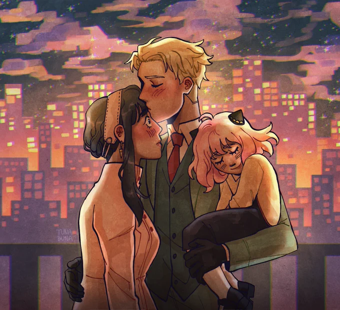 finally got around to drawing some #SPYxFamily fanart!!! they're so fun i love this family #sxf #loidyor #spyxfamilyfanart #yorforger #loidforger #anyaforger 