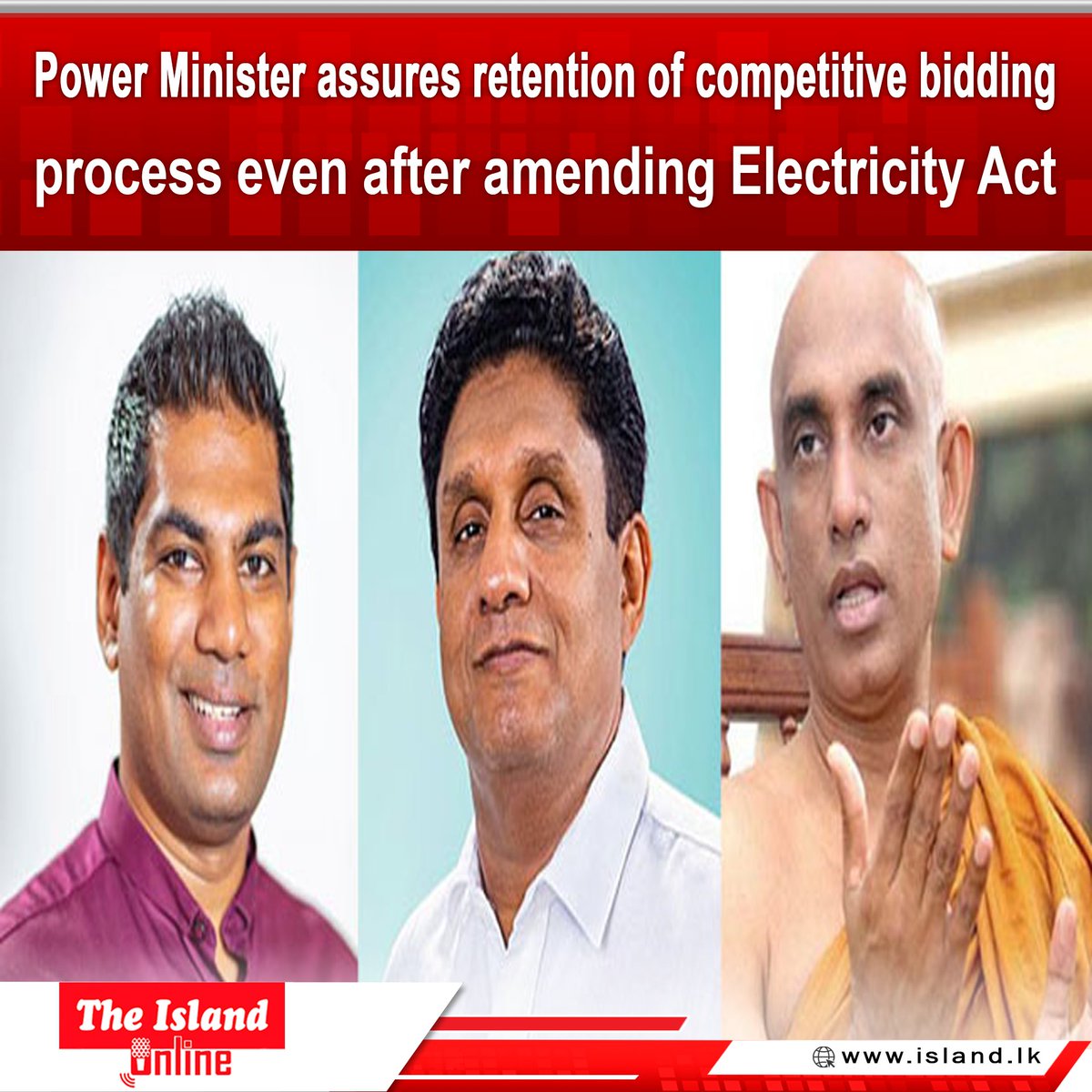 theisland_lk's tweet photo. Power Minister assures retention of competitive bidding process even after amending Electricity Act 

https://t.co/sdihlmP6PZ

#TheIsland #TheIslandnewspaper #TheIslandOnline #KanchanaWijesekera #ElectricityAct #CompetitiveBidding #CEBSL #Srilankaparliament #SriLankaCrisis https://t.co/19bL1lEm1I
