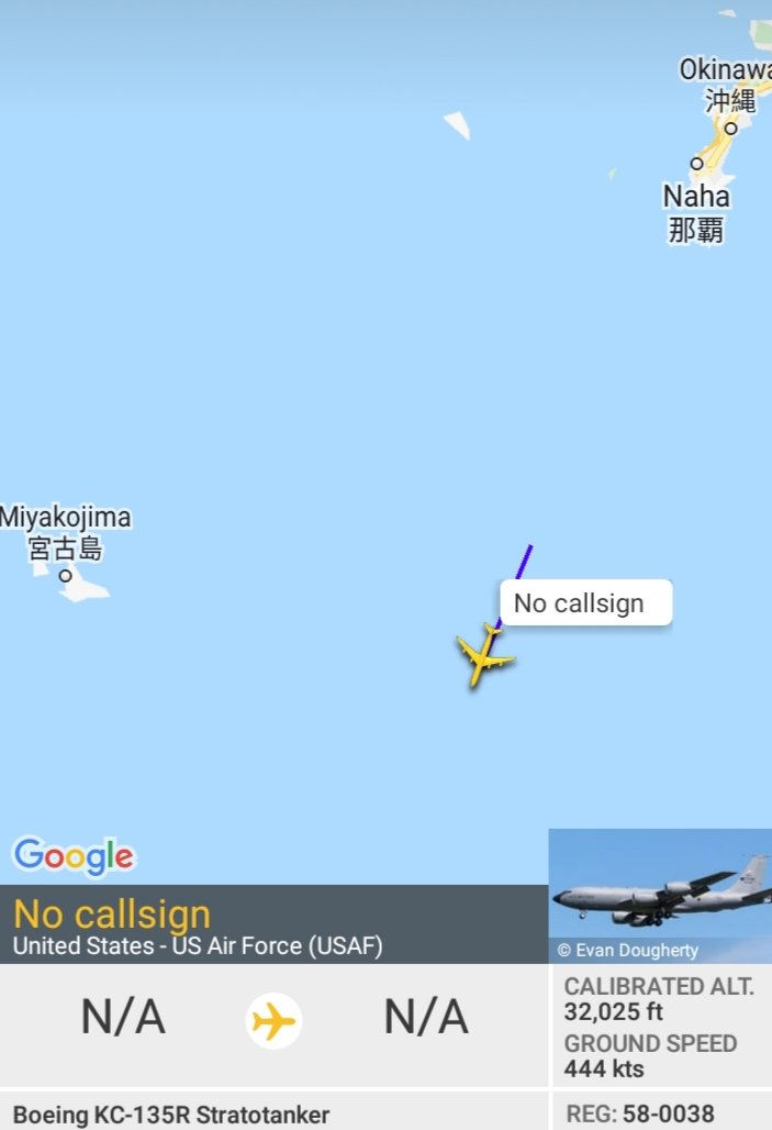 Oceanworldfree's tweet photo. 🇺🇲USAF 58-0038 #AE0477
#Miyakojima's E. offshore
Boeing KC-135R https://t.co/A2peykZkTk