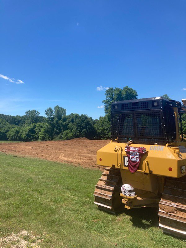 ER_Football's tweet photo. Lots of progress happening to our practice field. Needed this for a long time. It’s looking great!! Thanks to Cooks Utility Construction!!   Hoping to get it right so we can use it this fall. #ERFAMILY https://t.co/Imp3Jjgopa