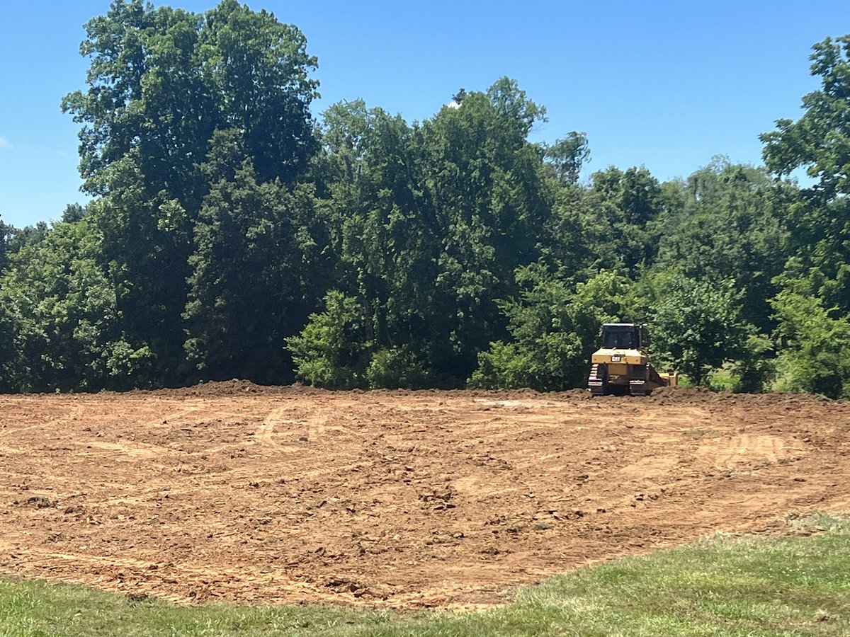 ER_Football's tweet photo. Lots of progress happening to our practice field. Needed this for a long time. It’s looking great!! Thanks to Cooks Utility Construction!!   Hoping to get it right so we can use it this fall. #ERFAMILY https://t.co/Imp3Jjgopa