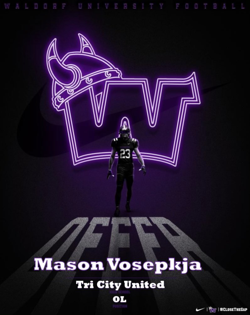 Mason Vosejpka (@masonvosejpka) on Twitter photo Extremely blessed to have received another offer to continue my football career and education at Waldorf University <a href="/WaldorfWarriors/">Waldorf Athletics</a> <a href="/aune_coach/">Coach Aune</a> @CoachFinley_Wu Extremely blessed to have received another offer to continue my football career and education at Waldorf University <a href="/WaldorfWarriors/">Waldorf Athletics</a> <a href="/aune_coach/">Coach Aune</a> @CoachFinley_Wu