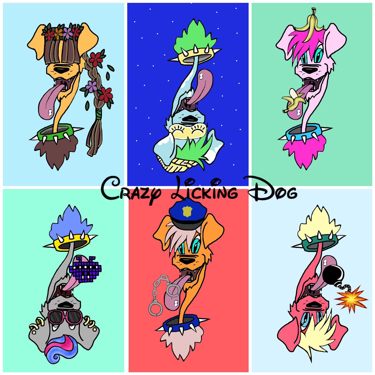 🐾Crazy Licking Dog is handmade with love and humor                                              🐾check them out on #opensea                 #NFT #cryptoart #NFTCollection