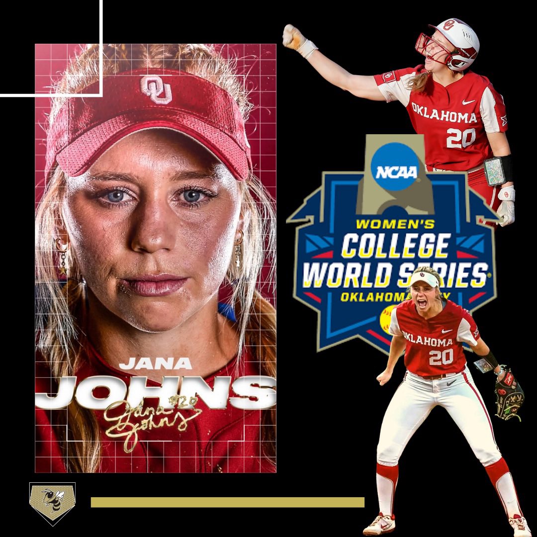 CalhounSchools's tweet photo. We’re so proud of this 2017 Calhoun graduate, @JohnsJana, as she sets out to defend the national title in game 2 of the Women’s College World Series championship finals tonight on ESPN! #GoSooners #GoJackets https://t.co/TBgyoBggY0