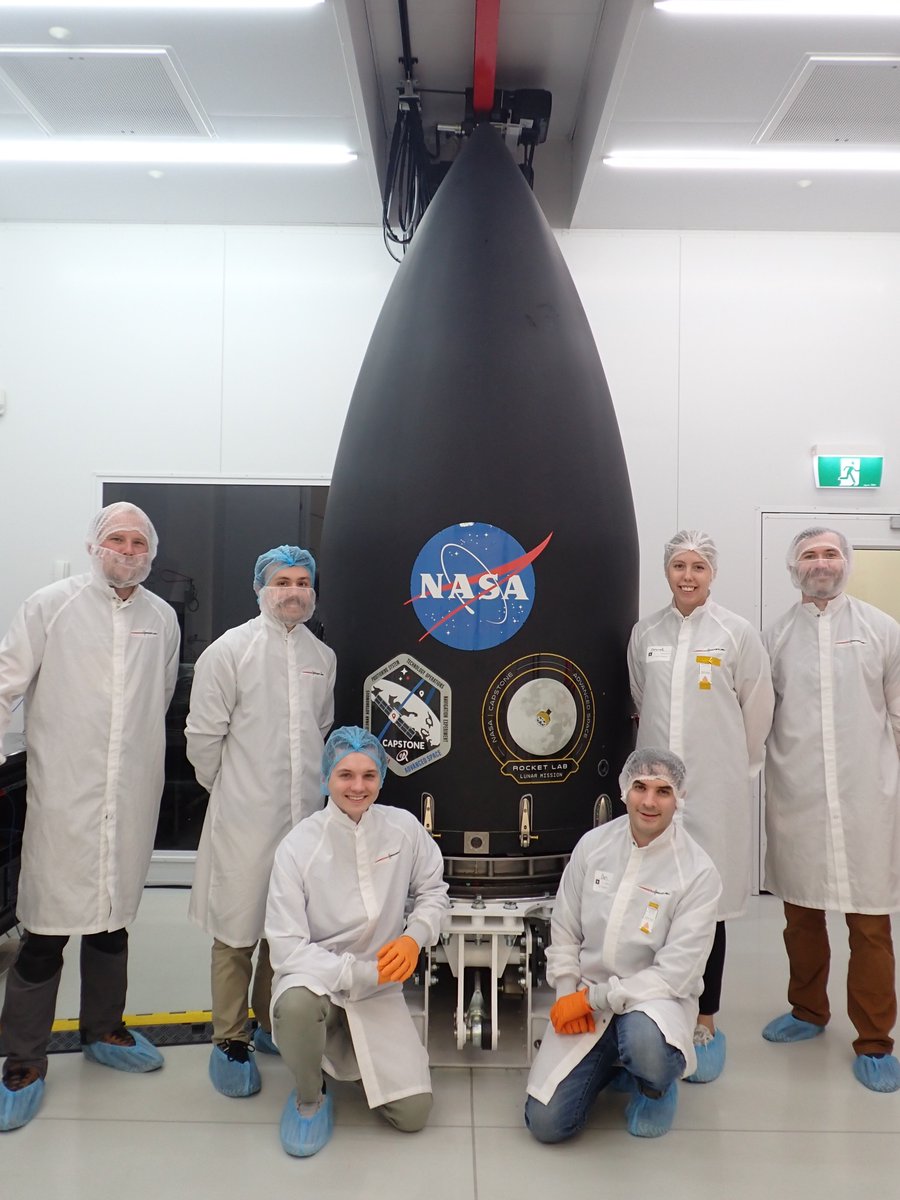 RocketLab's tweet image. Going to the Moon is a team sport. We&apos;re grateful to be on the dream team with @NASA, @AdvancedSpace, and @TerranOrbital as we work together to deploy the first spacecraft to a near rectilinear halo orbit around the Moon.  Learn more about CAPSTONE: nasa.gov/capstone