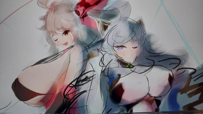 個人的バイオロイドトップ2を幻覚じゃない公式からの供給で一緒に描けちゃうの最高～～～～!!!!!!!!!🙌🙌🙌🙌😊😊😊😊 