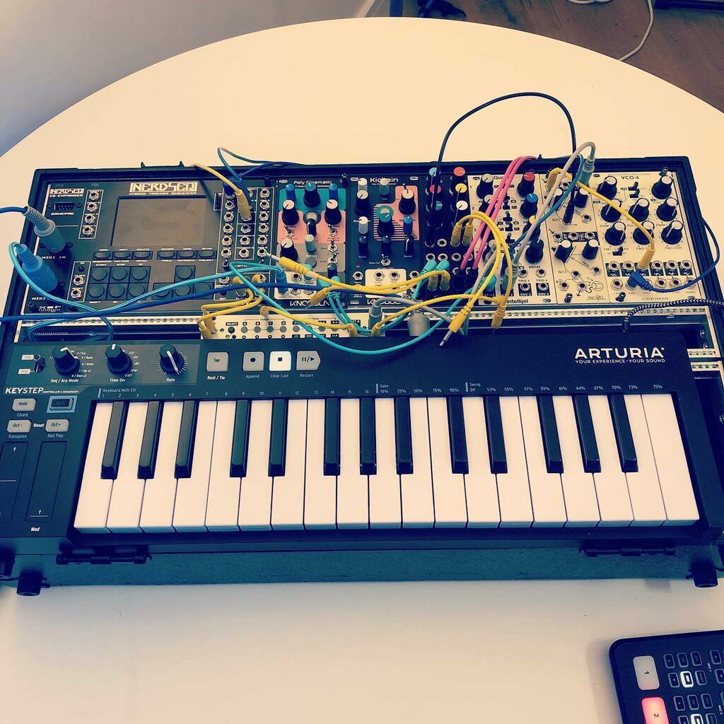 matthsmatths's tweet photo. I put a nice little rig together today to show off the @knobula #kickain and #polycinematic modules. They work so well together and are a superb debut set of modules from the maker. Stay tuned for a good look at these two colourful beauties. #modularsyn… https://t.co/Ncm05l8kmD https://t.co/Ghn48am4um