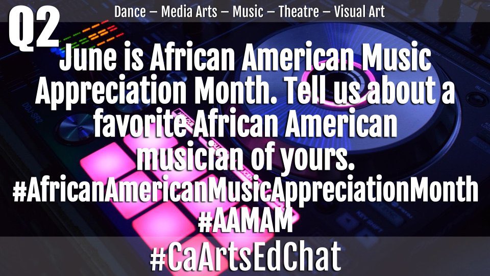Artwithmrsn's tweet photo. A2 Oh there are so many greats-Billie Holiday, Bessie Smith, Ella Fitzgerald, Diana Ross, Gloria Gaynor, Tina Turner-really hard to choose just one #CaArtsEdChat #AAMAM https://t.co/9mIjqXG042