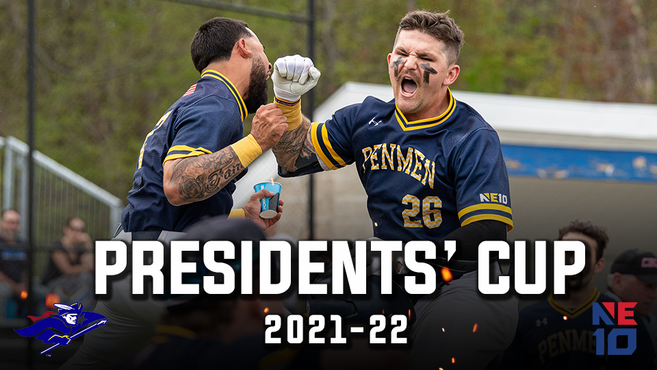 TheNortheast10's tweet photo. 𝐍𝐄𝟏𝟎 𝐏𝐑𝐄𝐒𝐈𝐃𝐄𝐍𝐓𝐒' 𝐂𝐔𝐏

Congratulations to @snhupenmen on winning its first-ever NE10 Presidents' Cup, celebrating athletic excellence in 2021-22! 

SNHU tallied 171.5 points, with five sports earning the maximum number.

#NE10EMBRACE #NCAAD2 @SNHU https://t.co/HSqV0UlZud