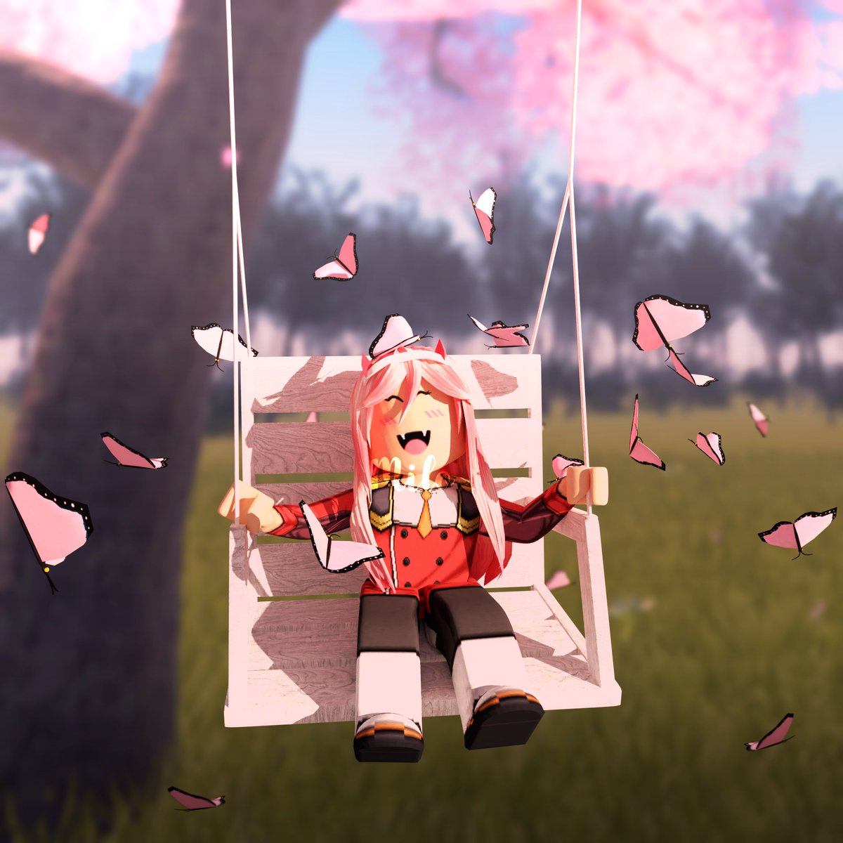 milosgfx's tweet photo. Latest work! Zero Two GFX. She's one of my fav anime characters. #Roblox #RobloxGFX #GFX #robloxart #anime #zerotwo https://t.co/7hf8tq26Yz