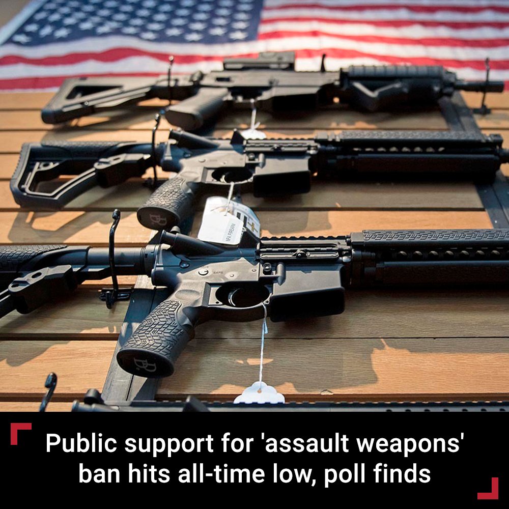 FoxNews's tweet photo. CALL TO ‘ARMS’: Poll reveals how Americans really feel about ban on 'assault weapons' as Democrats push for restrictions. https://t.co/xLhYkkAp5g https://t.co/8cLH5kD8sB