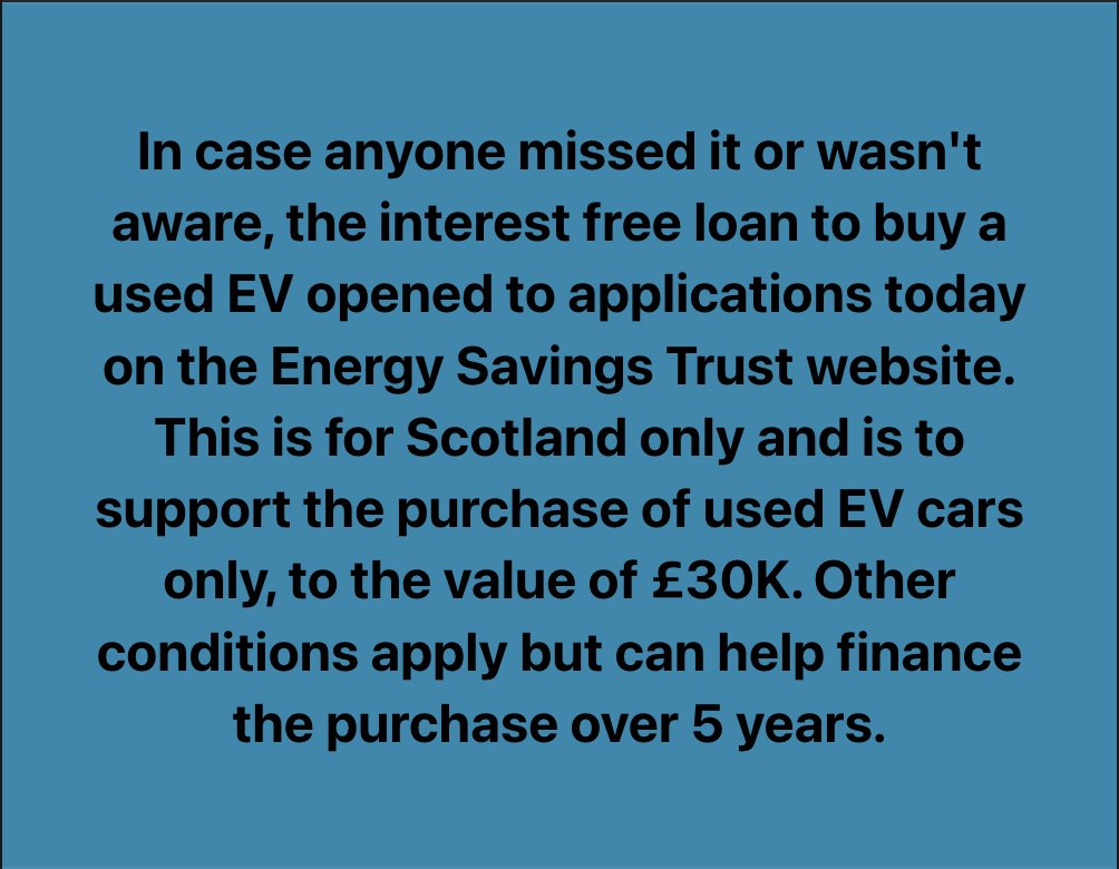 KateFantom's tweet photo. This is what England needs @grantshapps. This isn't new, it started years ago and now includes used EVs. Here, we have nothing. If you want people to drive EVs, help them on their way, they're not cheap!!!

For anyone in Scotland, fill your boots - https://t.co/t0Pocrssaq https://t.co/tOhDIE4pi9