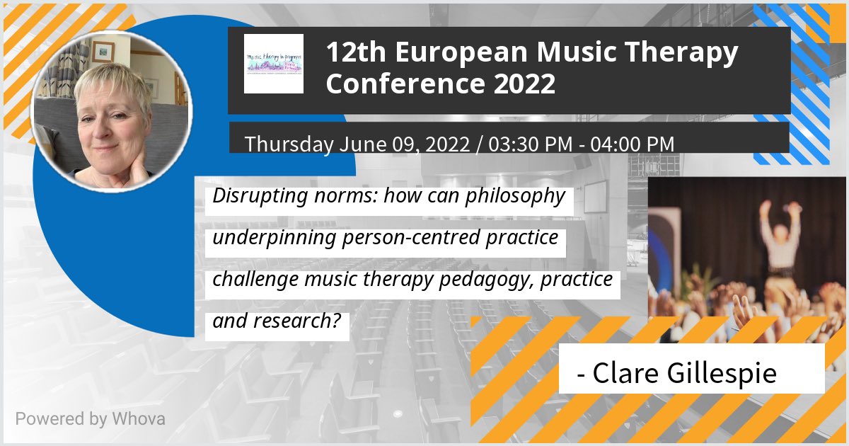 Delighted to have the opportunity to share some of my doctoral work at #emtc2022, challenging normative ways of thinking and doing in music therapy #pleasedisturb ⁦@ProfBrendan⁩ ⁦@PLDerrington⁩ ⁦@DuncsOT⁩ ⁦@QMUMusicTherapy⁩ ⁦@musictherapyuk⁩