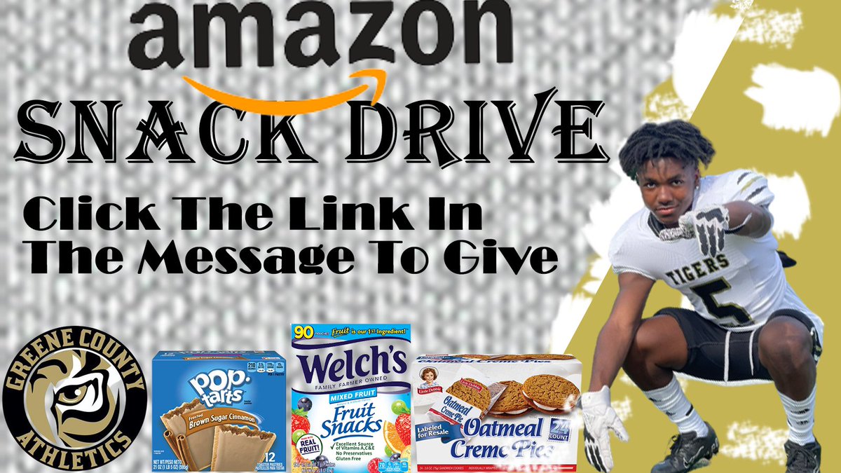 🚨🚨HELP US OUT COMMUNITY AND PARENTS🚨🚨We need your help!! Our Amazon Snack Drive is on! Click the link (a.co/hujbbCE) to purchase snacks that will go directly to feed our Tiger Football athletes this summer &amp; as we prepare for the season. Thank You!
<a href="/_CoachThomas7/">Chris Thomas</a>