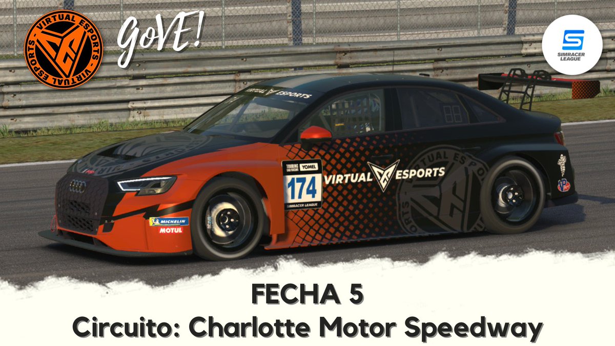 Race Day 👉<a href="/MatiBustos70/">Mati Bustos</a> disputará la Fecha 5 de Simracer League

Compite en el Circuito Charlotte Motor Speedway con el  Audi de la naranja🧡🖤 🏁😎

⏰ Horario: 21:50 hs
📺 Transmisión oficial: youtube.com/c/SimracerLeag…

#SomosVirtual #GoVE #TodoNaranja #LaNaranja