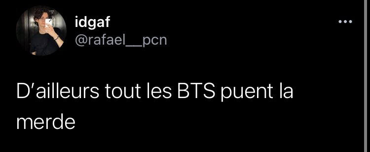 reportforbtsFR's tweet photo. N’INTERAGISSEZ PAS ⚠️ signalez ce compte insultant j//k et b@ngt@n 
Lien du profil : https://t.co/uHOEX7muYr https://t.co/GQogSSsTOn