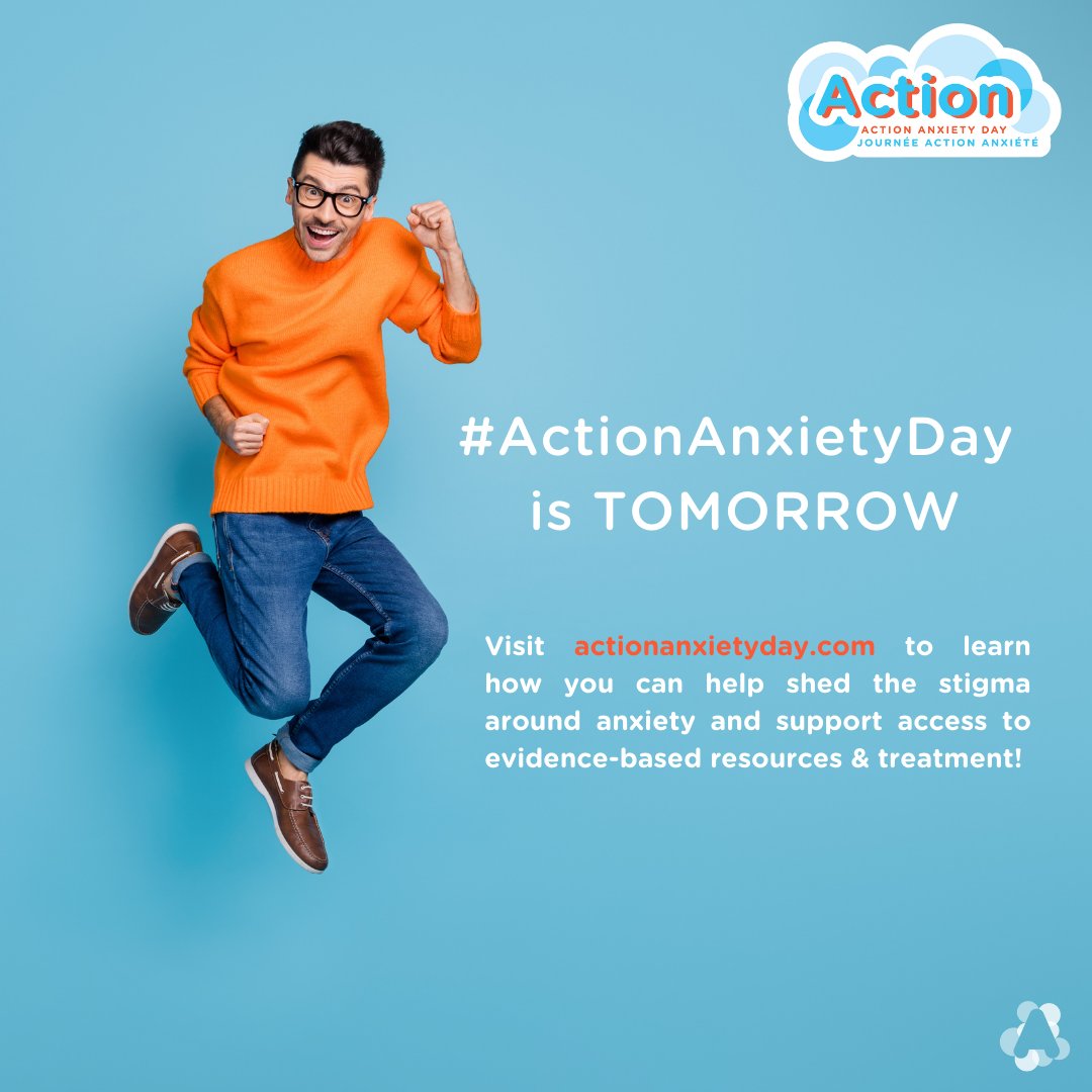 Want to #ACTonAnxiety this #ActionAnxietyDay? Start conversations about anxiety with your friends, family, social media network.⁠⁠
⁠⁠
Our toolkit can help: download the Action Anxiety Toolkit now and join the conversation: anxietycanada.com/action-anxiety… 💙 🧡
⁠⁠