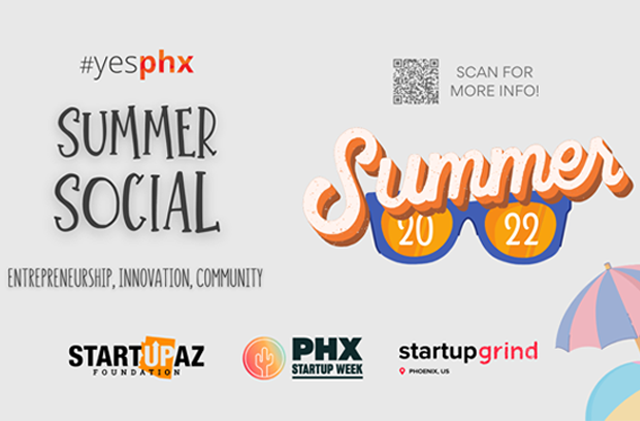 YOU ARE INVITED!

Kick-off the summer with #yesphx as we celebrate the valley's stand-out entrepreneurs with drinks, music, and a whole lot of fun!🙌🏼🎉

The 5th annual Summer Social will take place on Thursday, June 16th, from 6:00 pm to 10:00 pm.

eventbrite.com/e/the-yesphx-s…