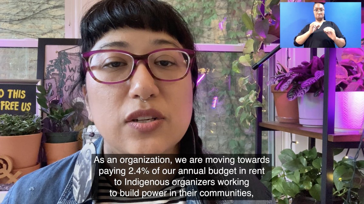 "Acknowledgement of history/presence of white supremacy, settler colonialism, &amp; enslavement is only the beginning of uprooting them. We are moving towards paying 2.4% of our budget in rent to Indigenous groups, the rightful stewards of Turtle Island." – <a href="/monicatea2/">Monica Trinidad</a> #ThirdWave25