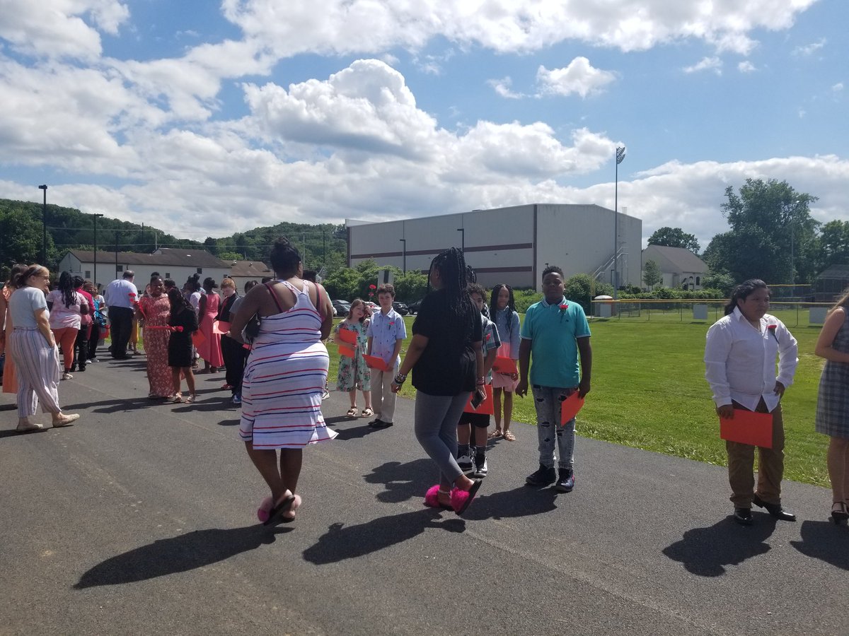 CASDCaln's tweet photo. So proud of our 5th grade students! We celebrated them as they transition to 6th grade! Continue to be kind, share your knowledge, show your compassion, and persevere! @CoatesvilleASD @PADeptofEd https://t.co/zXCY5err7Y