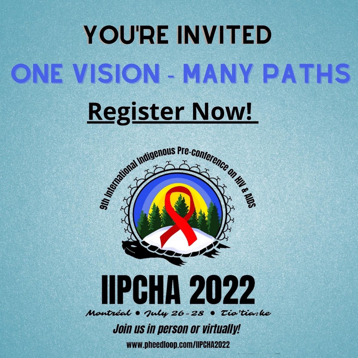 The 9th International Indigenous Pre-Conference on HIV &amp; AIDS will be held 26-28 July, 2022 in Tio'tia:ke, Montreal, Canada setting the stage for #AIDS2022. Sessions will be provided in English, French and Spanish.#IIPCHA2022 <a href="/iihacommunity/">@IIHACommunity</a> <a href="/CAANCBRM/">CAANCBRM</a>  caan.ca/events-and-wor…
