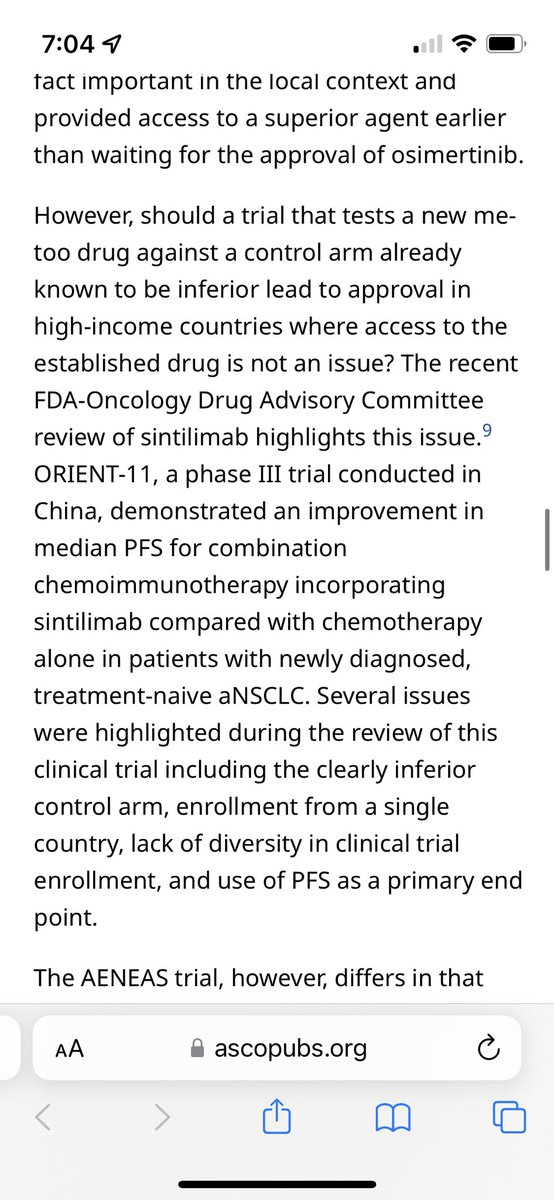 oncology_bg's tweet photo. It was a fun but thought-provoking exercise to write this editorial with @CharuAggarwalMD for the AENEAS trial published in @JCO_ASCO. This editorial touches on several key Qs: role of global trials, me-too products, price competition, control arm, etc. https://t.co/IAPF7ekYng https://t.co/3BVGXFLiuA