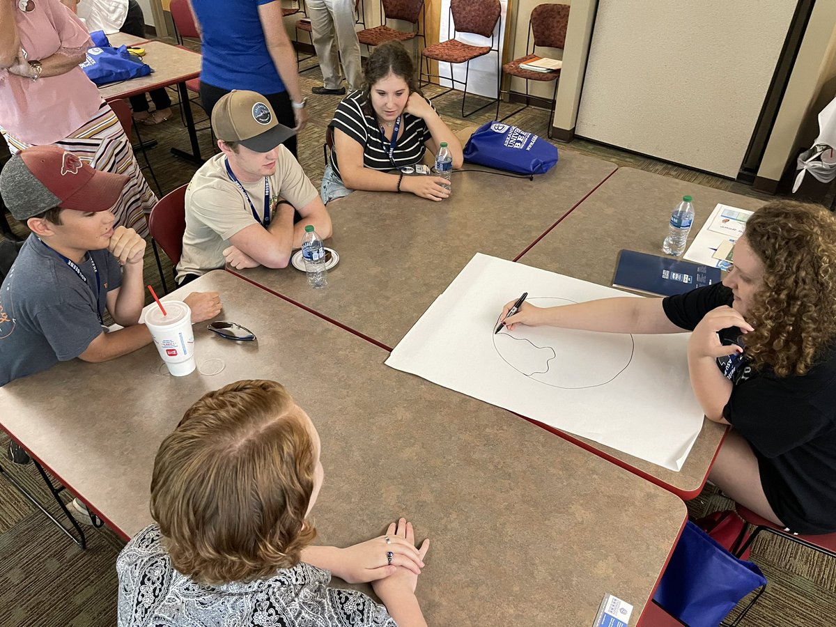 ASUBStudents's tweet image. Today, Dr. David Mayes, vice chancellor of Student Services, hosted newly selected Student Leadership Scholars for a summer retreat. Together with faculty/staff from academics and student services, new Student Leaders participated team building and #DISC assessment. #StudentLeads