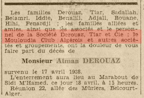 PtolemeeM's tweet photo. Familles Derouaz-Tiar marchands de Caroubes a Bejaia et a Alger 
Dirigeants du Mouloudia d`Alger dans les annees 1930 (Feu Derouaz Atmane-Feu Mohand Tiar)
Les Ancetres de Monsieur Derouaz Champion d`Algerie et d`Afrique avec l`EN et le MCA (Handball)

 #JM2021 #Oran2021 https://t.co/lWVVRpiPfg