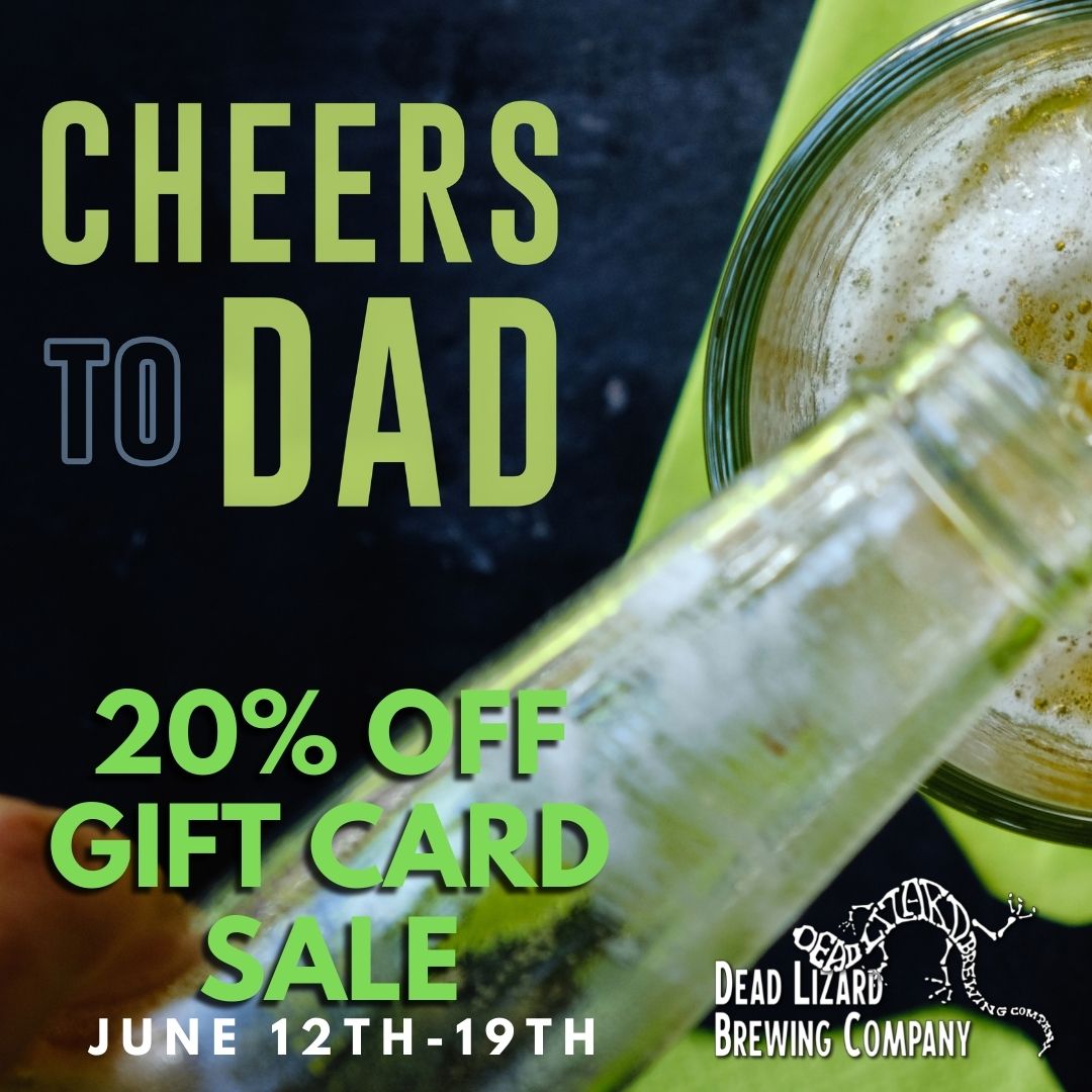 DeadLizardBrew's tweet photo. Father's Day is coming up quick! Don't leave Pops high and dry. Get him the best local craft beers, great food, and cool merch with a Dead Lizard gift card for 20% off!
#FathersDay #dlbrew #DeadLizard #Orlando #FathersDayGifts #DrinkFloridaBeer https://t.co/CE9uNcYyEp