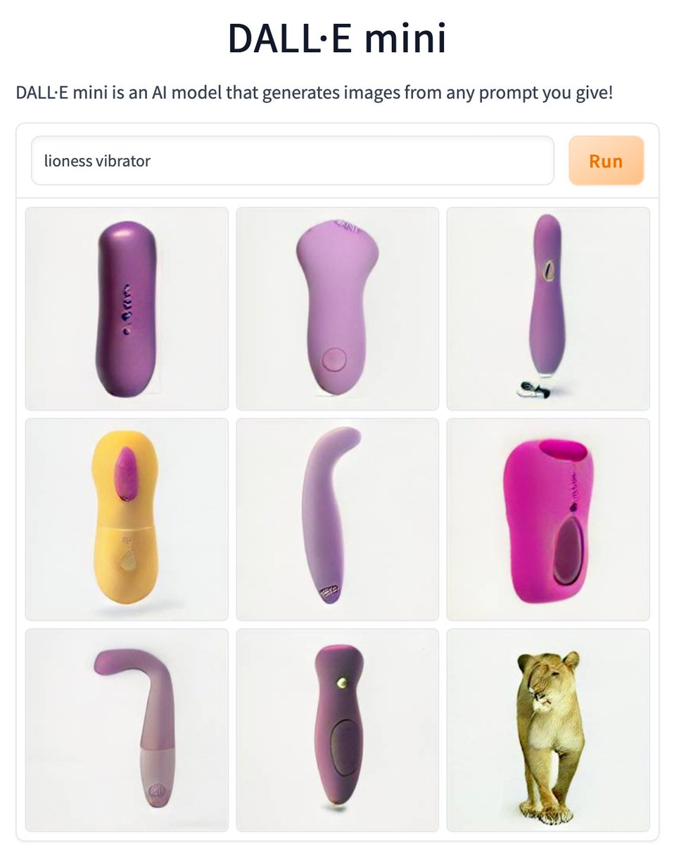 According to #dalle, a "vibrator" vs. a "smart vibrator" is pink or purple. A "Lioness Vibrator" is mostly purple, but add a Lioness to the end.

#dallemini