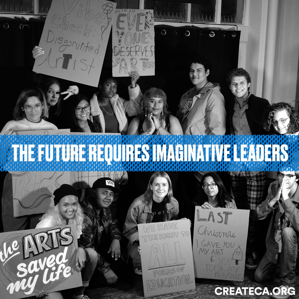 create_ca's tweet photo. Arts education is an essential step in creating leaders who can dream a new reality. 
Apply to be a Create CA Student Voices Leader for the 2022-2023 school year and join a cohort of students working to make change for all. 

#CreativityIsNotOptional #ArtsEdRebuilds https://t.co/xkfGNM7alX