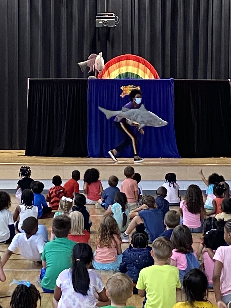 What a FUN day at CAES! Check out these scenes from our 1st Annual 5th v. Staff BBall game &amp; the Rainbow Puppet show!