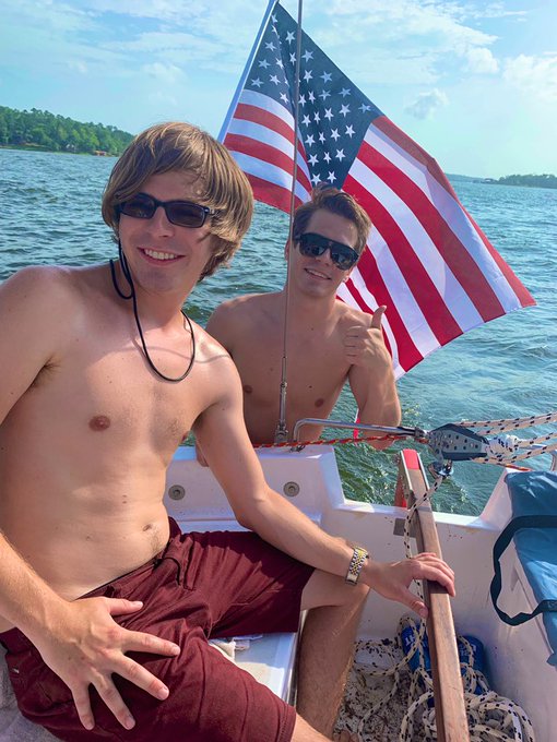 Sailing with my identical (straight) twin brother on The 4th of July 2019 🇺🇸⛵️ #ThrowbackThursday https://t<a href="/tag/throwbackthursday"class="tags"><span>#throwbackthursday</span></a>