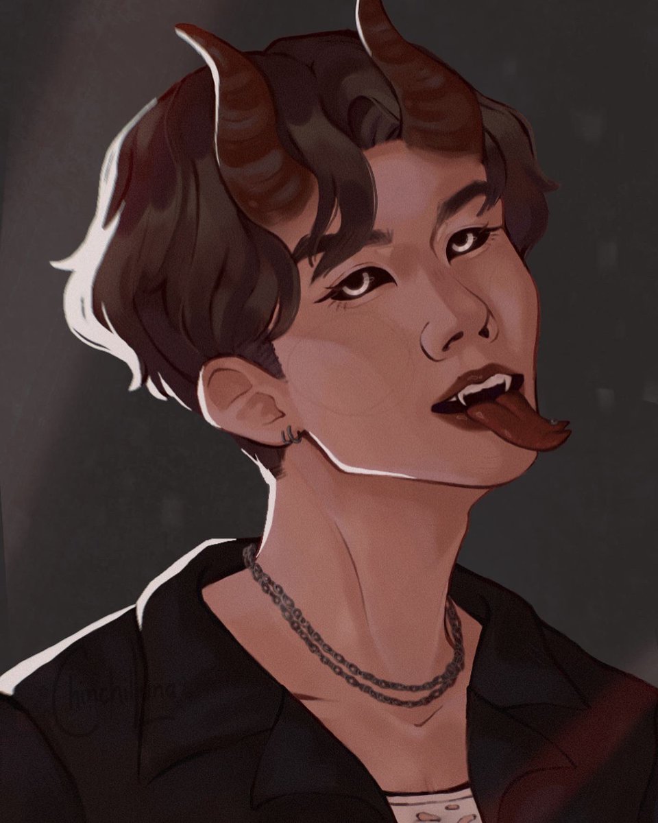 chinchilluna's tweet photo. hi it's hell it's nice to meet ya, know you fuckin with a demon 🔥 #jhope #btsfanart #bts https://t.co/16hzlXzx5w