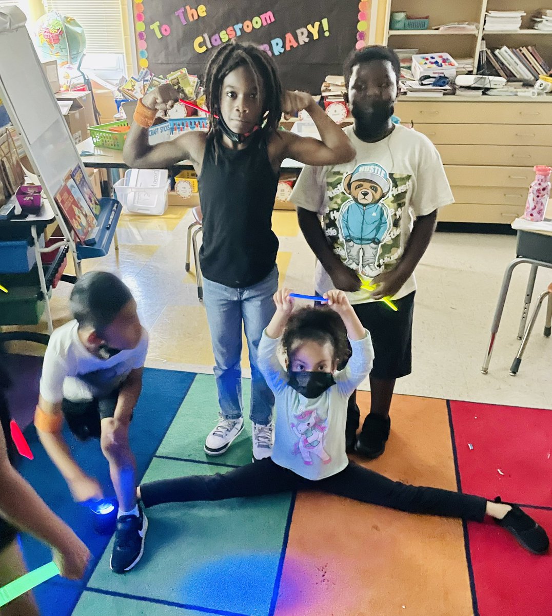 Our Countdown to Summer surprise today was a Glow Stick Dance Party!! #triangletigers