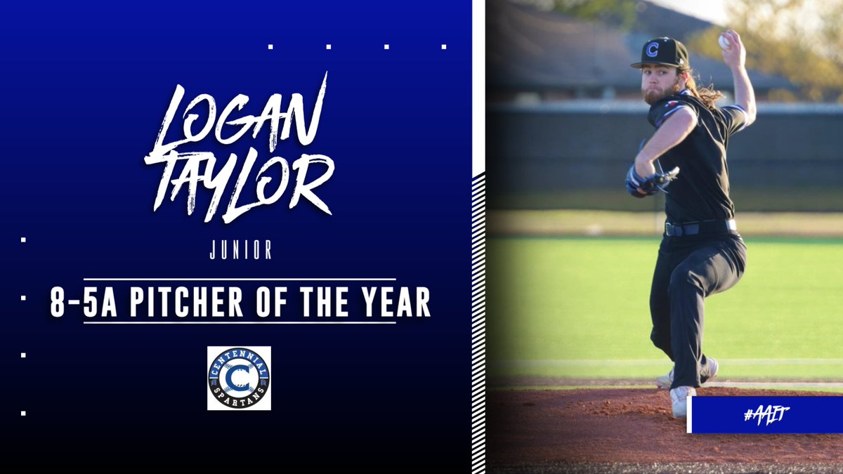 Congratulations to <a href="/logantaylor03/">logan taylor</a> on being selected District 8-5A Pitcher of the Year! Logan broke the school record for lowest ERA in a season with a 0.633 ERA! #AAIT