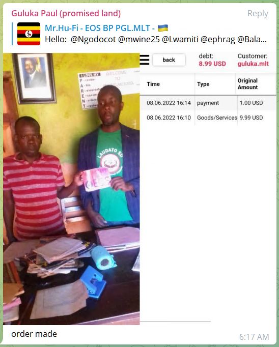 <a href="/JeremyinKansas/">Jeremy Robinson</a> The EOS accounts can also be used to provide tracking information for deliveries. The Nigerian, Ugandan, and DRC communities are embracing EOS and WEB3.0. Adoption is coming it is plain to see. The ability to deploy code that everyone can use is going to disrupt. #MyvoteEOS #HuFi