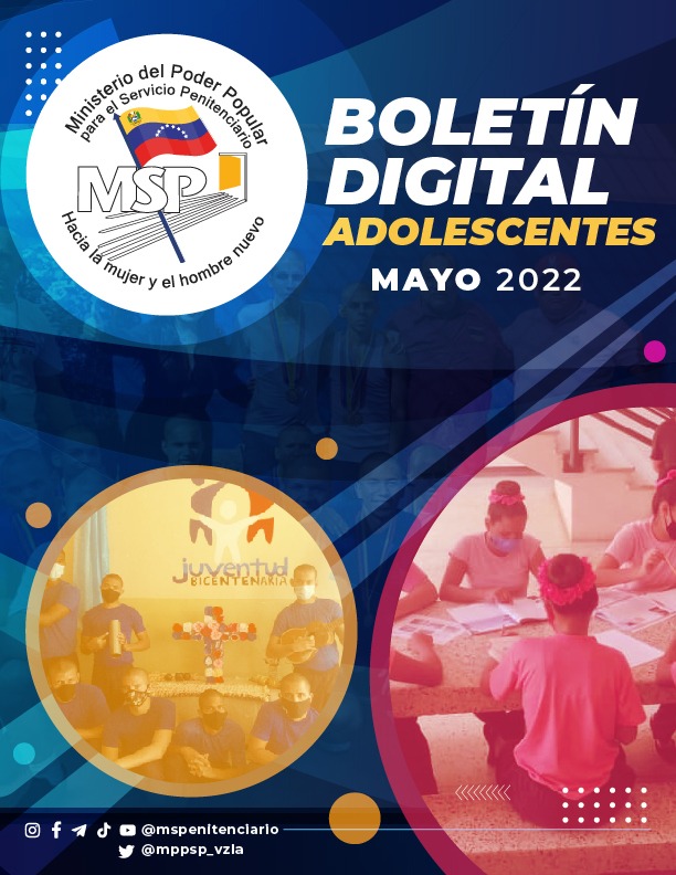 mppsp_vzla's tweet image. Sigue de cerca la Atención Integral que brinda el Ministerio para el Servicio Penitenciario a los adolescentes en Conflicto con la Ley Penal y Jóvenes Adultos.
Lee y comparte nuestro Boletín del mes de mayo

¡Seguimos formando para el futuro de la Patria!
#VenezuelaYArgeliaUnidas