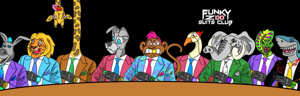 Lets Make it Sold Out!!!
5555 NFT's

You Can Mint 10 NFTs For Free 😍😍
funkyzoosuitsclub.com

#opensea #rarible #looksrare #X2Y2 #CoolCats #TheOtherSide #SnoopDogg #garyvee #NFTs #Mintingnow #mintfree #FreeMints #Cryptos