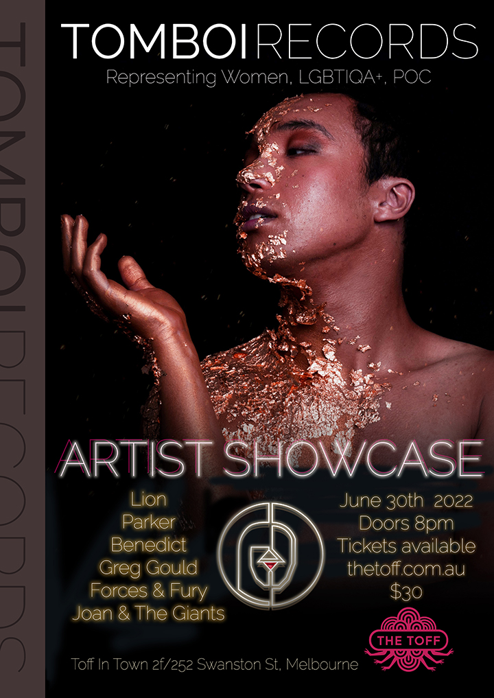 Representing Women, LGBTQIAPLUS + POC in music independent label <a href="/tomboirecords/">Tomboi Records</a> celebrate 1 year! Showcasing a legendary lineup Thu 30 June: LION, Tash Parker, Benedict, Greg Gould, Forces &amp; Fury + Joan &amp; The Giants. Hosted by @tashyorkinit 
Tix via: thetoff.com.au/gigs/tomboi-re…