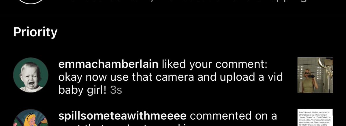 theadammcintyre's tweet photo. EMMA CHAMBERLAIN YOUTUBE COMEBACK?????? https://t.co/e1x5KQUwPx